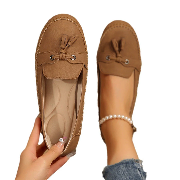 Women's Casual Blue Moccasin Loafer - Soft Suede