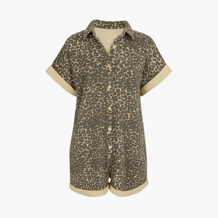 AVA & GRACE NYC™ | Effortless Leopard Print Shirt Dress