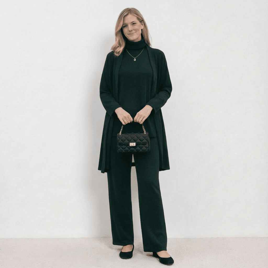 Dilly Cardigan, Knit Top & Pants Set